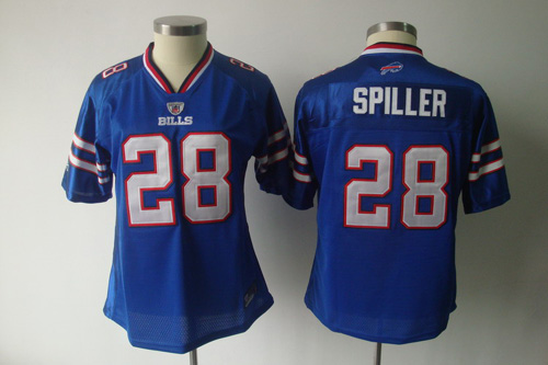 Bills #28 C.J. Spiller Light Blue Women's Team Color Stitched NFL Jersey